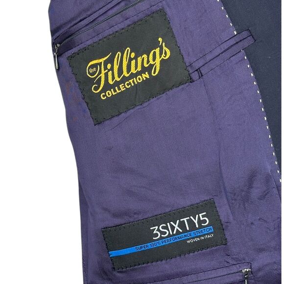 Jack Victor Mens Wool Blazer 44R 3Sixty5 Super 130s Performance Stretch jacket - Picture 6 of 6